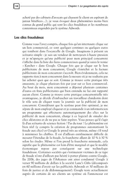 Dunod - Les dix plaies d'Internet - Dominique Maniez - Le modèle économique de google - page 18