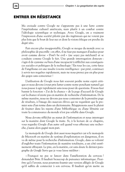 Dunod - Les dix plaies d'Internet -  Dominique Maniez - Entrer en résistance - page 26
