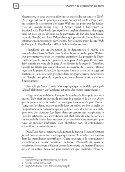 Dunod - Les dix plaies d'Internet - Dominique Maniez - Entrer en résistance - Opacité du pagerank - page 4